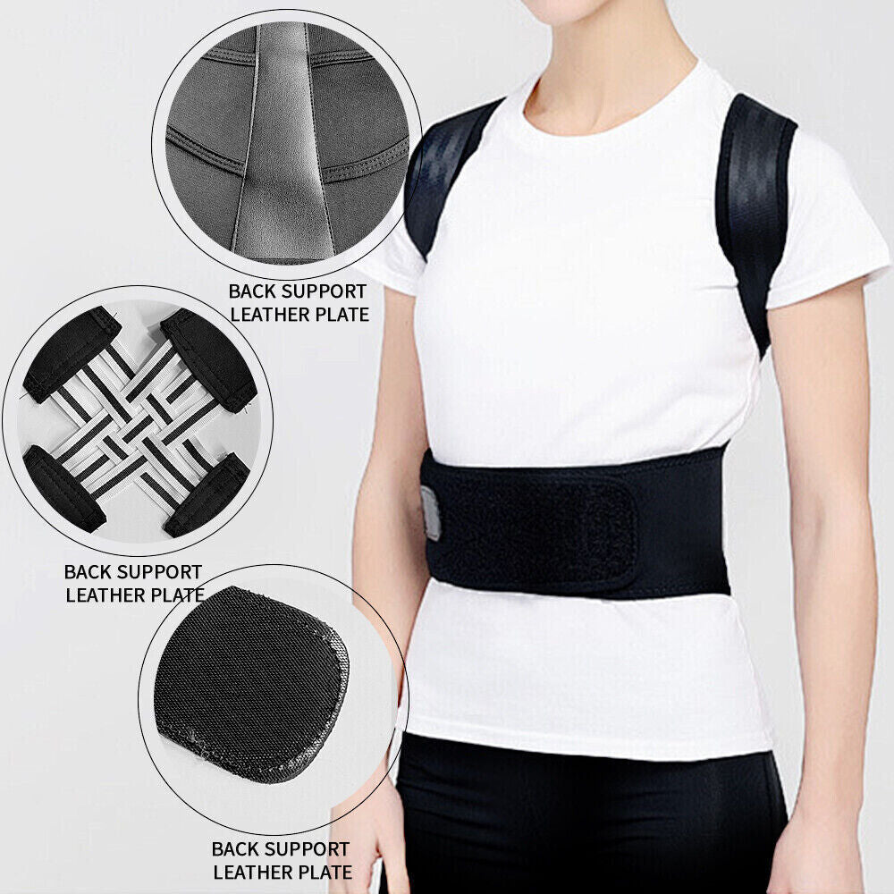 Adjustable Posture Corrector Low Back Support Shoulder Brace Belt for Women Men