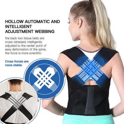 Adjustable Posture Corrector Low Back Support Shoulder Brace Belt for Women Men